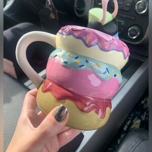Ceramic Coffee Mug Colorful Donut Mug y2k maximalist decor Doughnut Girlhoodcore